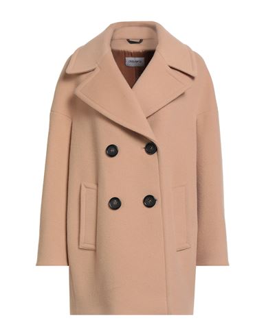 Cinzia Rocca Icons Woman Coat Beige Size 12 Wool, Polyamide In Animal Print