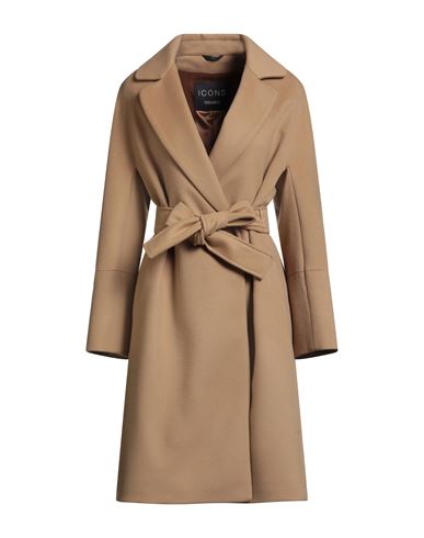 Cinzia Rocca Icons Woman Coat Camel Size 14 Virgin Wool In Yellow