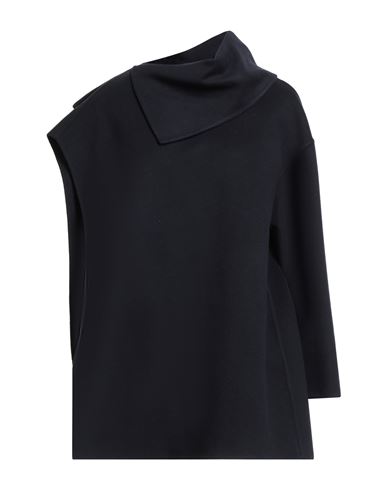 Fabiana Filippi Wool Cashmere One Sleeve Cape In Blue