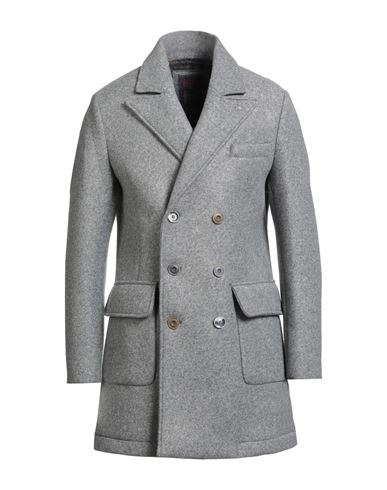 Bob Man Coat Grey Size 42 Polyester, Acetate, Virgin Wool, Elastane In Gray