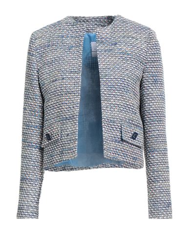 Gaelle Paris Gaëlle Paris Woman Jacket Blue Size 4 Cotton, Polyester, Viscose, Acrylic In Blue