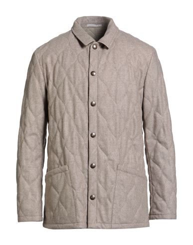 Boglioli Man Puffer Beige Size 44 Virgin Wool, Polyamide, Acrylic, Cashmere, Elastane In Neutral