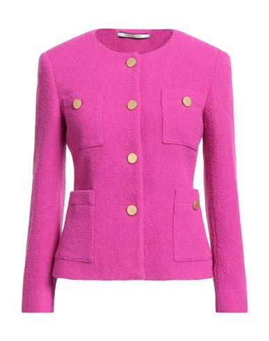 Tagliatore 02-05 Woman Jacket Fuchsia Size 4 Virgin Wool, Polyamide In Pink