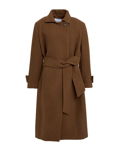 Margaux Lonnberg Woman Coat Brown Size 4 Wool, Polyamide In Brown