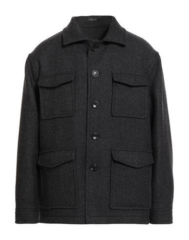 Tagliatore Man Coat Charcoal Size 40 Virgin Wool In Gray