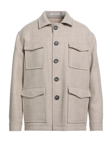 Tagliatore Man Coat Beige Size 44 Virgin Wool In Neutral
