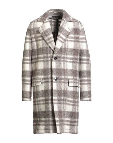 Drykorn Man Coat Grey Size 44 Polyester, Virgin Wool In Gray