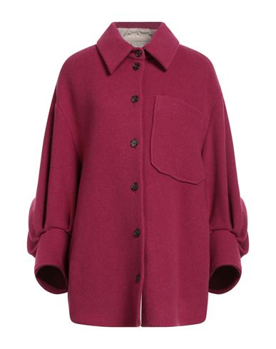 T Coat T_coat Woman Coat Mauve Size 6 Wool, Polyamide In Red