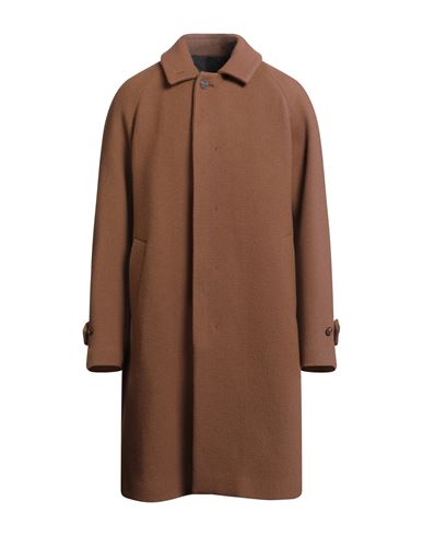Hevo Hevò Man Coat Brown Size 40 Virgin Wool, Polyamide In Brown