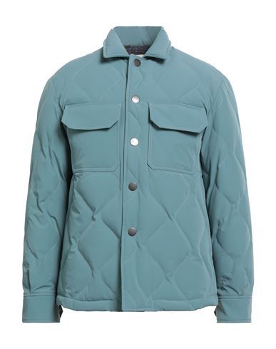 Arpège Heritage Man Puffer Slate Blue Size 40 Polyamide, Polyester, Elastane In Blue