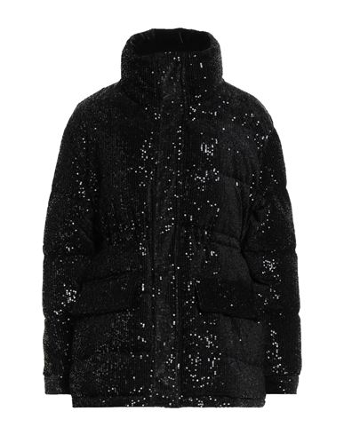 Clips Woman Puffer Black Size 6 Polyester In Black