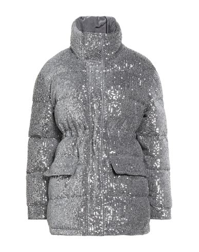 Clips Woman Puffer Grey Size 6 Polyester In Gray