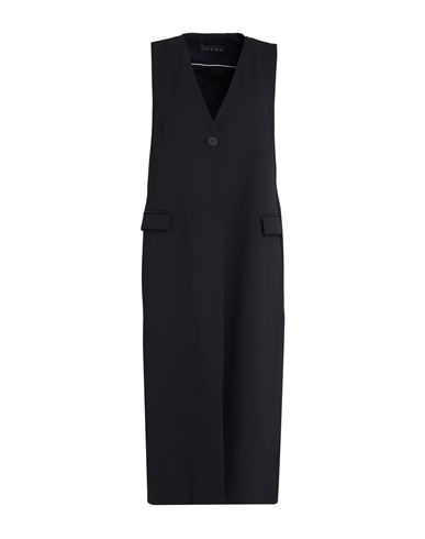 Icona By Kaos Woman Overcoat & Trench Coat Black Size 8 Polyester, Elastane In Black