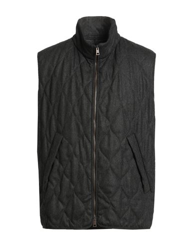 Boglioli Man Vest Dark Green Size 38 Virgin Wool, Polyamide, Acrylic, Cashmere, Elastane In Black