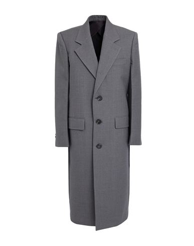 Tod's Woman Coat Grey Size 10 Virgin Wool, Lambskin In Gray