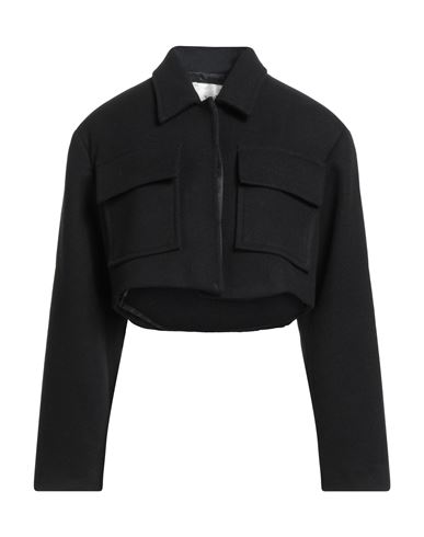 Suoli Woman Jacket Black Size 4 Polyester, Wool In Black
