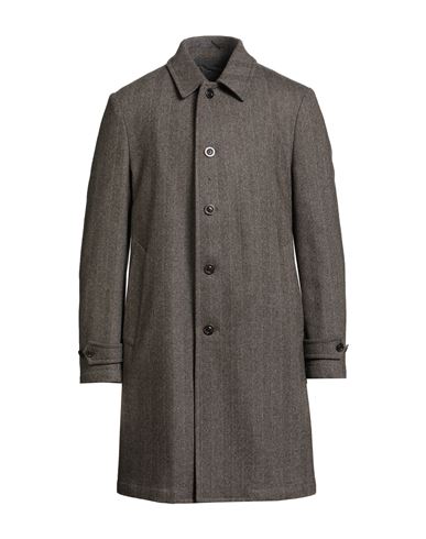 Boglioli Man Coat Khaki Size 48 Wool, Polyester, Polyamide, Cashmere In Gray