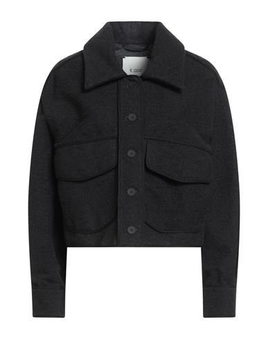 T Coat T_coat Woman Jacket Black Size 6 Cotton, Polyester In Black