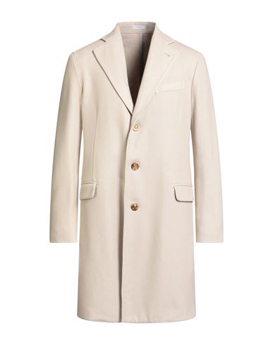 Boglioli Man Coat Beige Size 40 Virgin Wool, Polyester In Neutral