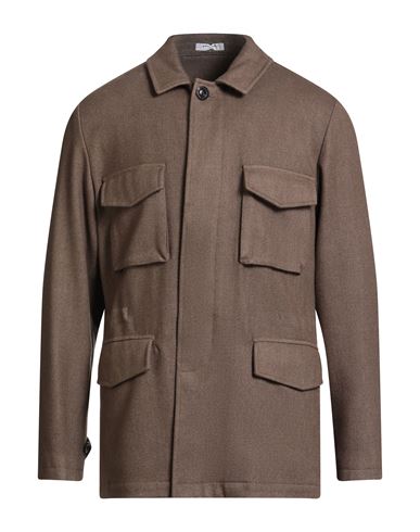 Boglioli Man Jacket Khaki Size 38 Virgin Wool, Polyester In Brown