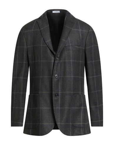Boglioli Man Blazer Military Green Size 40 Virgin Wool In Black
