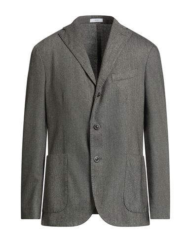 Boglioli Man Blazer Military Green Size 46 Wool, Polyester In Black