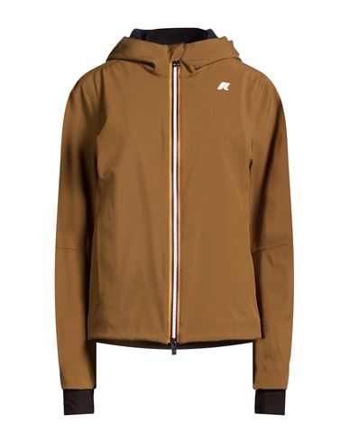 K-way Woman Jacket Khaki Size S Polyester, Polyurethane In Beige