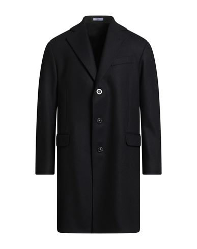 Boglioli Man Coat Midnight Blue Size 46 Cashmere In Black