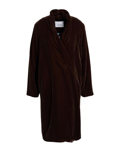 Wu'side Woman Overcoat & Trench Coat Dark Brown Size Onesize Polyester In Brown