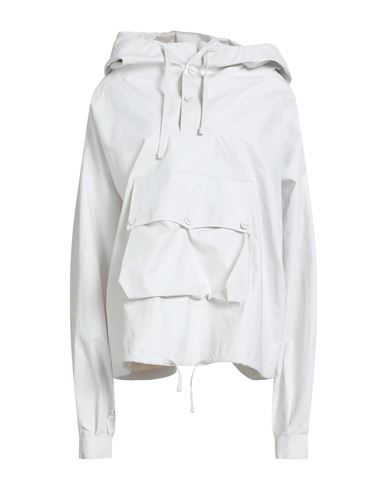 Maison Margiela Woman Jacket White Size 14 Linen, Polyurethane In White