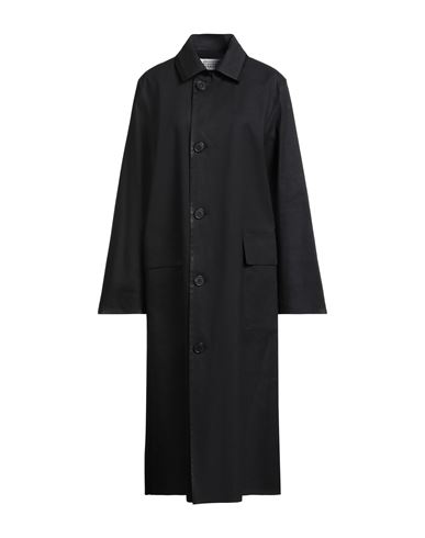Maison Margiela Woman Overcoat & Trench Coat Black Size 6 Cotton, Polyurethane In Black