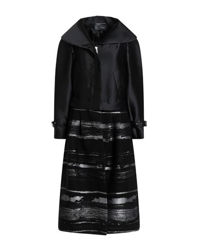 Alberta Ferretti Woman Coat Black Size 8 Polyester, Acrylic, Polyamide, Mohair Wool, Viscose In Brown
