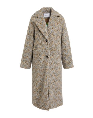 Wu'side Woman Coat Grey Size M/l Wool, Polyester, Acrylic In Multi