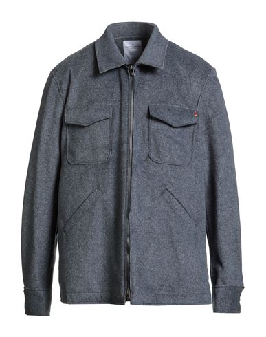 Cooperativa Pescatori Posillipo Man Jacket Slate Blue Size 44 Polyester, Viscose In Blue