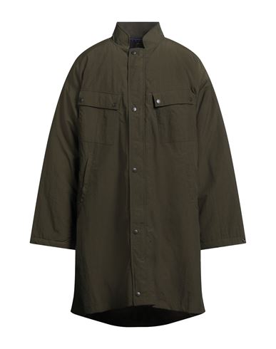 Needles Man Overcoat & Trench Coat Dark Green Size M Nylon In Green