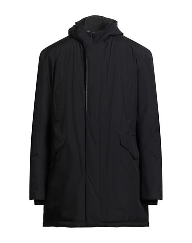 Herno Laminar Man Coat Black Size 46 Polyester In Black