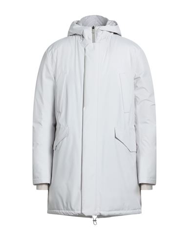 Herno Laminar Man Coat Light Grey Size 40 Polyester In Gray