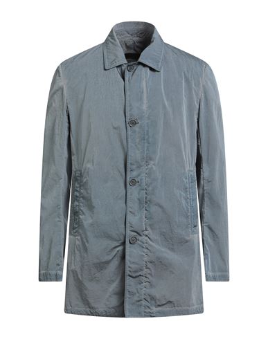 Gms-75 Man Overcoat & Trench Coat Slate Blue Size Xxl Polyamide In Blue