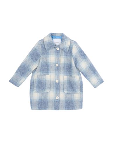 L:ú L:ú By Miss Grant Toddler Girl Coat Slate Blue Size 6 Wool, Polyester, Acrylic, Cashmere, Polyam In Blue