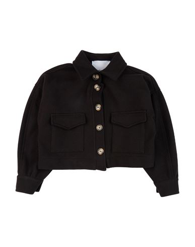 L:ú L:ú By Miss Grant Toddler Girl Coat Black Size 6 Polyester, Viscose, Wool In Black