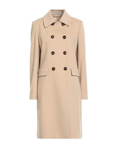 Tagliatore 02-05 Woman Coat Beige Size 8 Virgin Wool, Cashmere In Sand