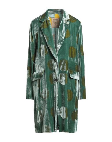 Uma Wang Woman Overcoat & Trench Coat Green Size Xl Viscose, Silk