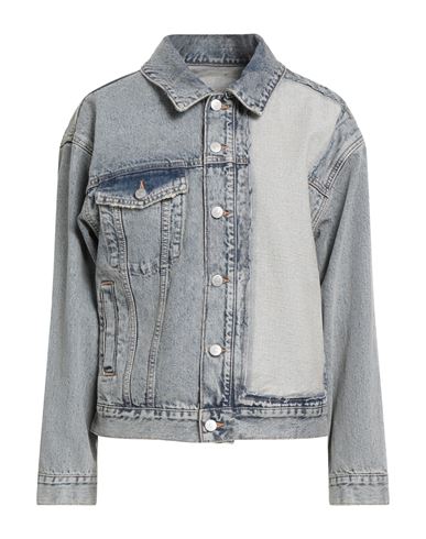 Mm6 Maison Margiela Woman Denim Outerwear Blue Size 6 Cotton In Blue