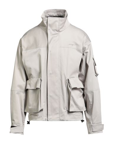 Msgm Man Jacket Light Grey Size 34 Cotton, Elastane In Gray