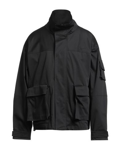 Msgm Man Jacket Black Size 38 Cotton, Elastane In Black