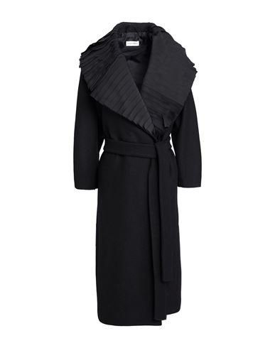 Sandro Ferrone Woman Coat Black Size 2 Polyester, Wool