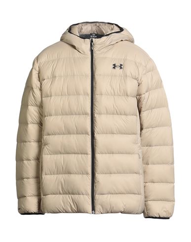 Under Armour Man Puffer Beige Size Xl Nylon In Neutral