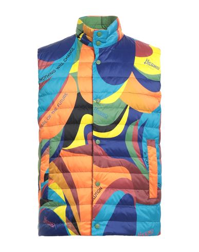 Herno Globe Man Vest Orange Size 40 Polyester In Orange