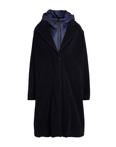 Paltò Woman Coat Midnight Blue Size 10 Wool, Polyamide, Cashmere In Black