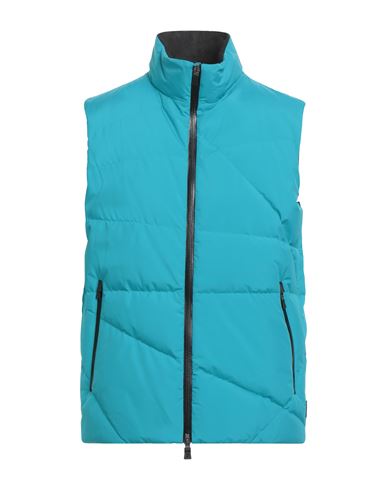 Herno Laminar Man Vest Turquoise Size 48 Polyester, Ptfe - Polytetrafluoroethylene In Blue